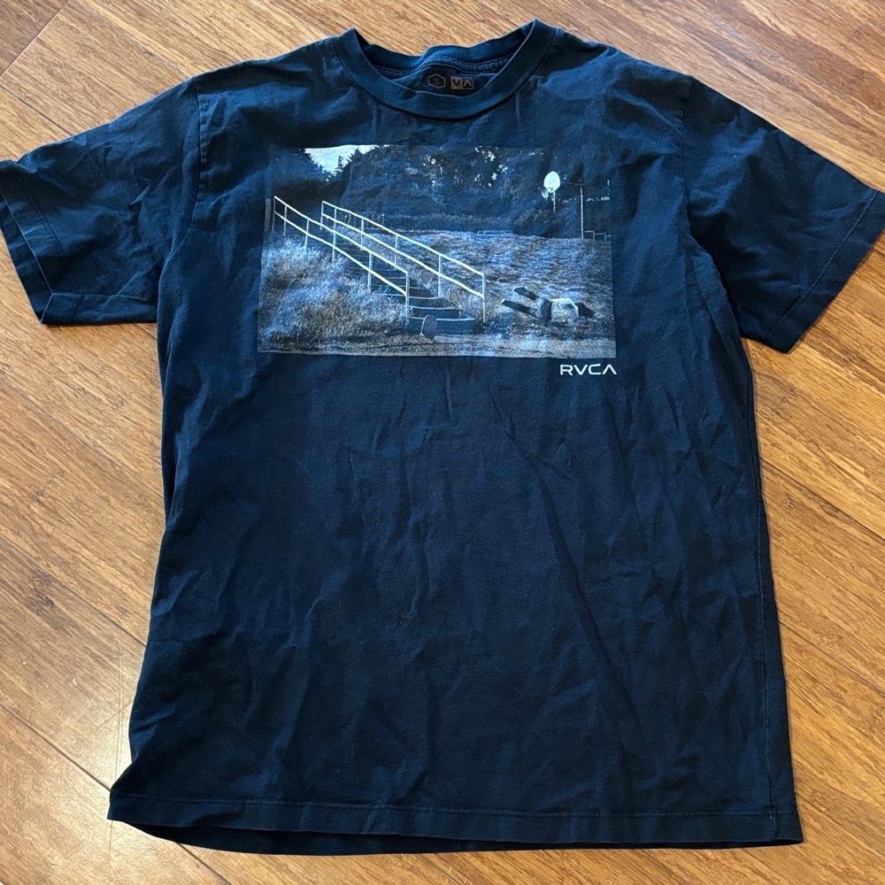 RVCA Black Graphic Tee for Men